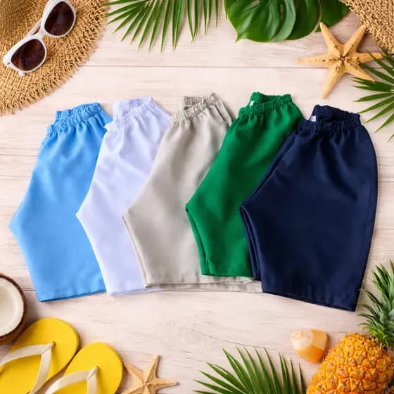 Kit Shorts Infantil Menino 04 ou 05 Unidades – Conforto e Qualidade Premium