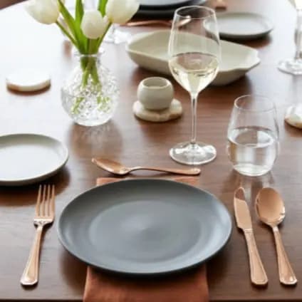Jogo De Talheres 24 Peças Rose Gold Fratelli Victoria Faqueiro Aço Inox Premium Mesa Posta Luxo