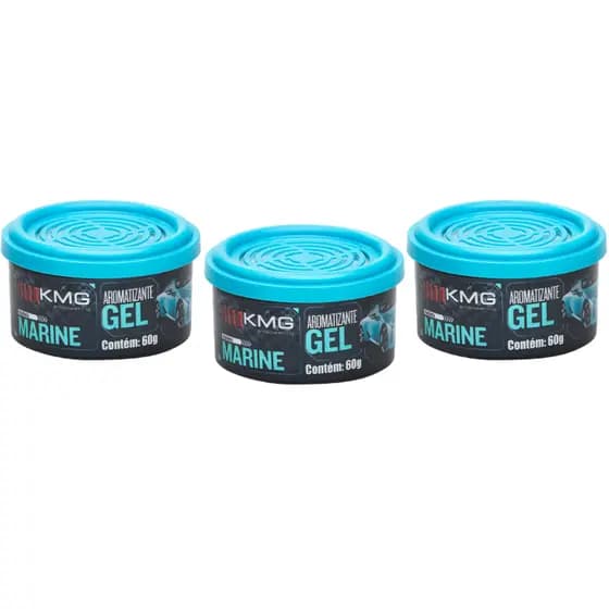 Aromatizantes Marine Para Carro Em Gel 60g - 03 Unidades