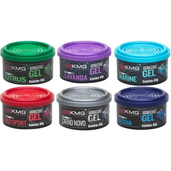 Kit Com 3 Unidades Aromatizante Para Carro Em Gel 60g
