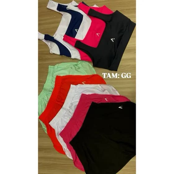 CONJUNTO BOX SHORT DUPLO, CONJUNTO CORRIDA, CONJUNTO FITNESS GG