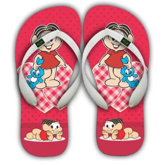 Chinelo Personalizado Mônica adulto e Infantil uso diário Prompção