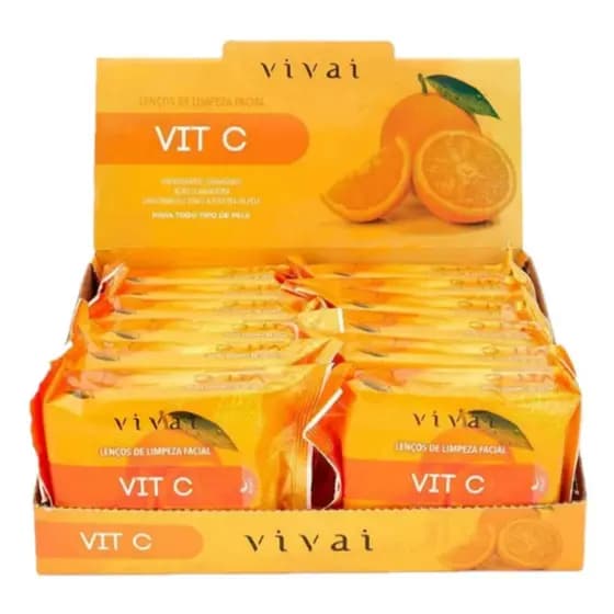 LENCO DE LIMPEZA FACIAL VITAMINA C VIVAI 5057.1.1