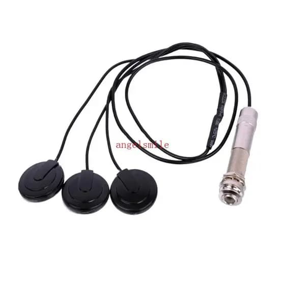 Ace Guitarra Som Captador Piezo Contato Microfone Transdutor Cabo Adesivo Ukulele Instrumentos Acces