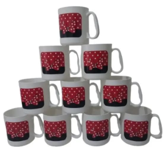 Kit 10 Canecas com Laço Lembrancinha De Aniversario Porta Doce