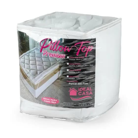 Pillow Top Protetor de Colchão 400 Fios Macio CASAL PREMIUM