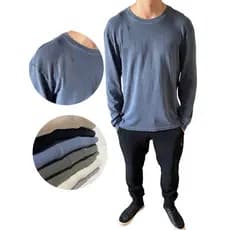 Camiseta básica Malhão Manga Longa Masculina 100% Algodão - Alta Qualidade