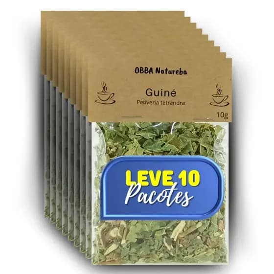 kit 10 Chás Guiné Folhas Legítimo Petiveria Alliacea
