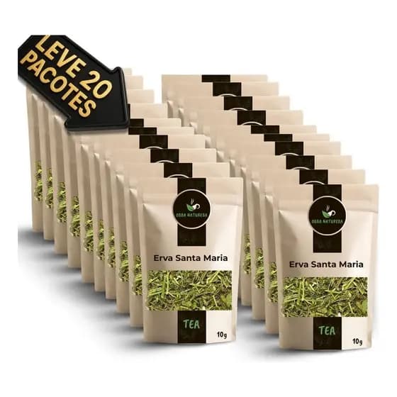 Chá de Erva de Santa Maria Pronto para Infusão Produto Vegetal-Com 20 Pacotes