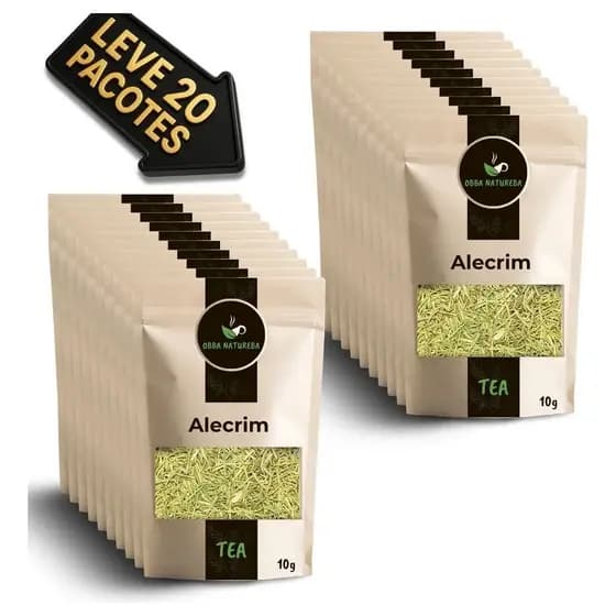 Chá de Alecrim Rosmarinus Pronto para Infusão Sabor Natural- Com 20 Pacotes