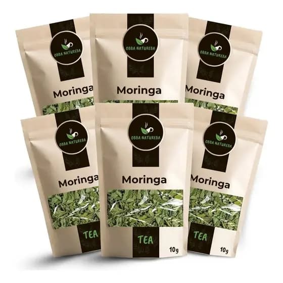 Moringa Folhas para Chá Ervas Desidratadas Naturalmente Folhas Para Infusão - Leve 6 Pacotes