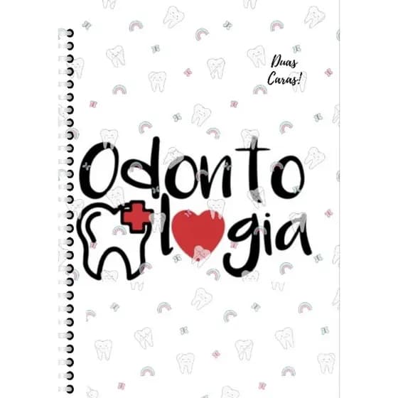 Caderno Universitário Odontologia - Caderno de Odontologia - Tamanho A4 e A5 - Envio imediato