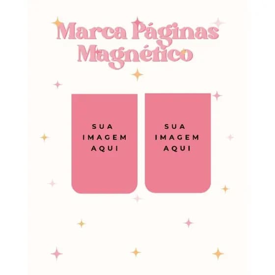 Marcador de Páginas Magnéticos Personalizado com a sua imagem - Marca Páginas magnéticos Personalizado com a sua imagem