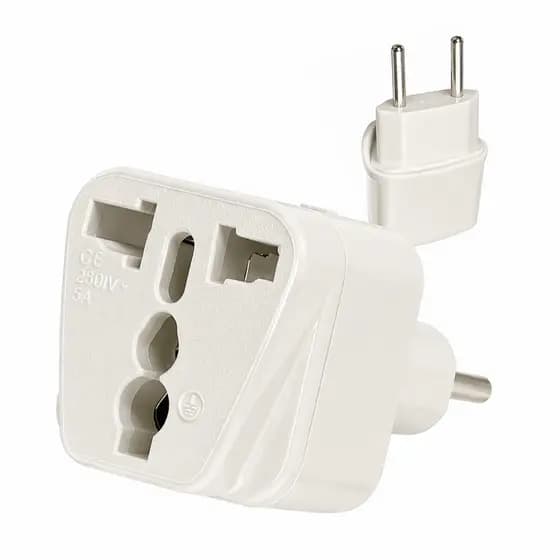 Adaptador de Tomadas Plugue Benjamin Multifuncional Preto Bob Love Branco