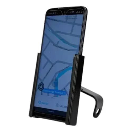 Suporte de Telefone Celular de Aço Preto Para Motos e Bicicletas