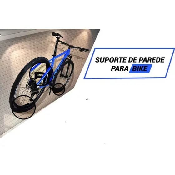 Suporte pra bike de parede kode Horizontal preto Suporte pra bicicleta MTB speed