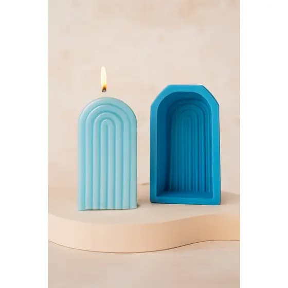 MOLDE DE SILICONE PARA VELA ARCO IRIS