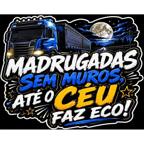 Bandeira 90x65 cm com 4 Ilhós Qualidade para Caminhão, madrugada insana