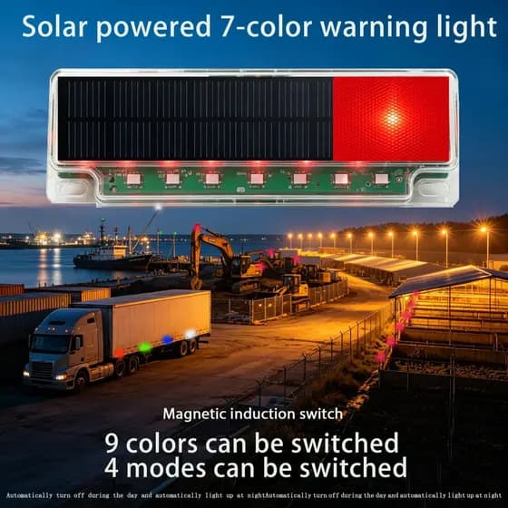 Luz Piscante Ultrafina À Prova D'água Totalmente Selada Marinha Placa De Remo De Advertência De Caminhão Colorida 9 Core