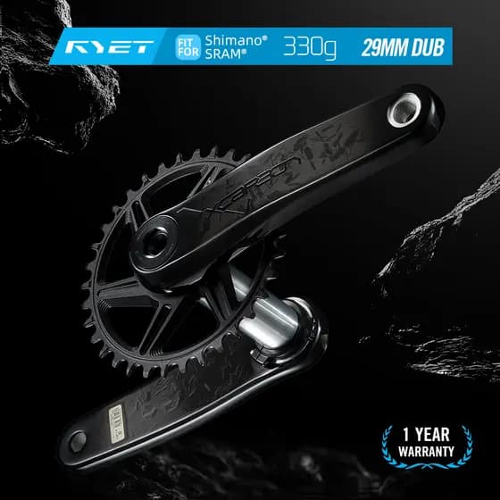 RYET 330g Pedaleira De Carbono Ultraleve 170mm 175mm DUB 29mm Eixo Montagem Direta 32T 34T MTB Componentes De Ciclismo P