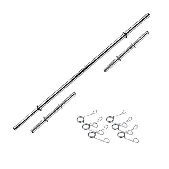 Kit Fitness de Barras Tubo Oca de 40cm e Barra de 1,60m com Presilhas