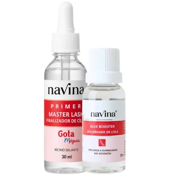 Kit Profissional Navina - Acelerador de Secagem + Finalizador para Cílios
