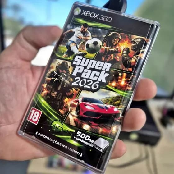 JOGOS HD EXTERNO 500Gb XBOX 360 VERSÕES FAT/SLIM/SUPER SLIM + 12MIL JOGOS