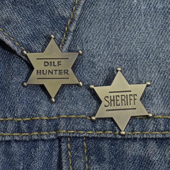 Metal Hexagonal Star Badge Governador Da Polícia Crachá De Honra