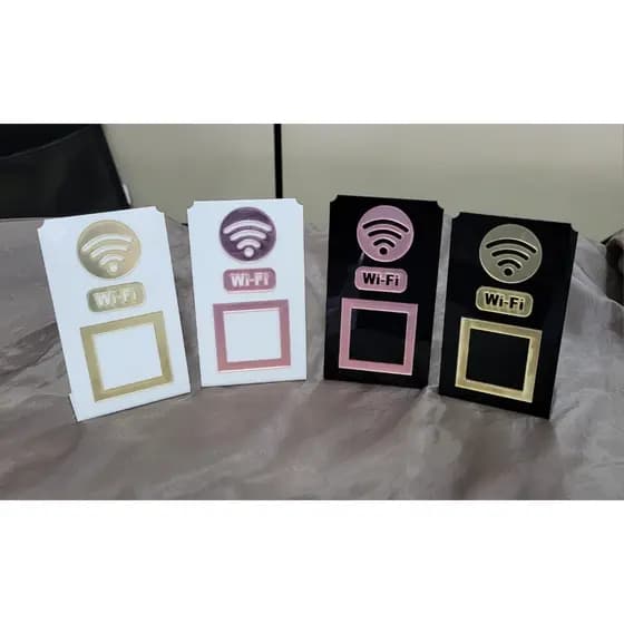 PLACA QRCODE WIFI PARA MESA OU BALCAO