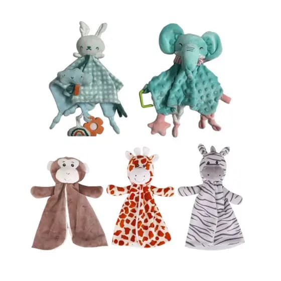 Naninha Bebê Bichinhos Paninho Para Dormir Infantil Pelúcia Macia Animais - Envio Imediato!