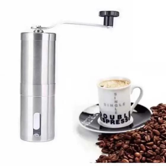 Moedor De Café Com Ajuste De Granulometria Inox Com Visor Portátil Envio Imediato!