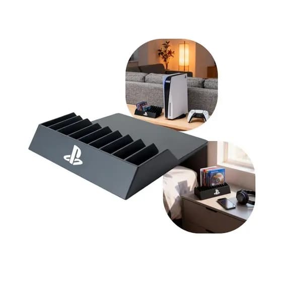 Base Organizadora De Jogos e Acessórios Suporte De Mesa Premium Para PlayStation 4 e 5 Deixe Seu Setup Mais Bonito