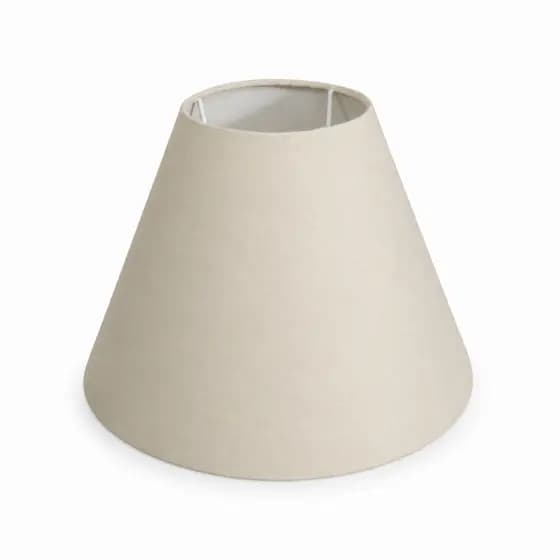 Cúpula De Abajur 15x35x25 Em Tnt Creme Luminária Decorativa Sala Quarto Soquete Nacional