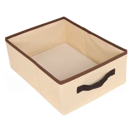 Caixa Organizadora Prática e com Alça 28x15x38 Viés Marrom