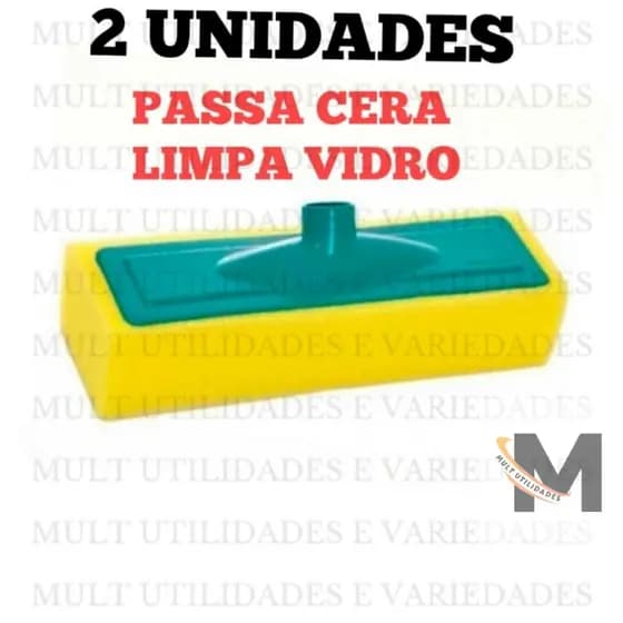 kit 2 passa cera rodo lava piso esfregão limpa vidro lava espuma casa