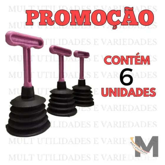 KIT 6 Desentupidor de Pia de cozinha Sanfonado para pias , Lavatórios e Raloss
