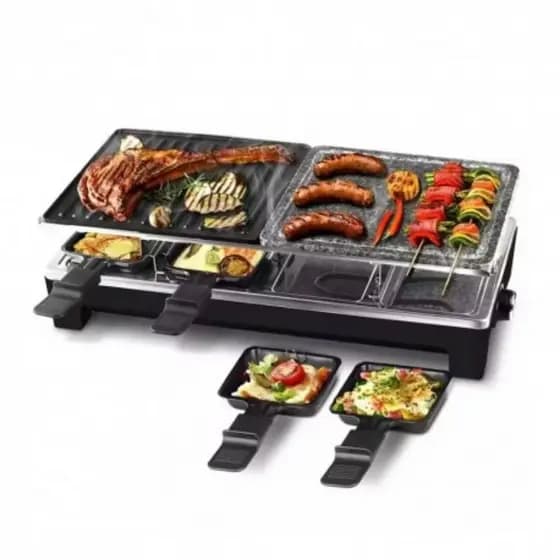 Grill Elétrico 1500W | Antiaderente | Ajuste de Temperatura | Tampa de Vidro | 220V