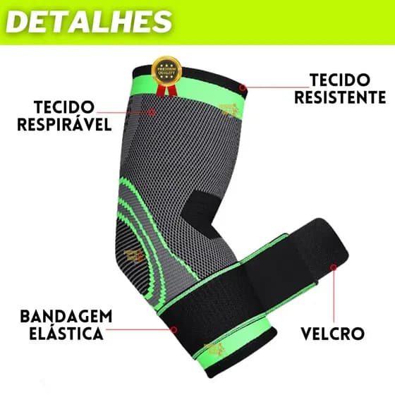 Kit 2 Cotoveleira Ortopédica Ajustável Academia Epicondilite Dor