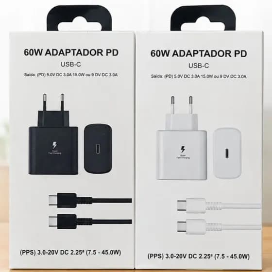 Carregador Turbo 45W USB-C Tipo C para Tipo C | Carregamento SUPER Rápido 2.0