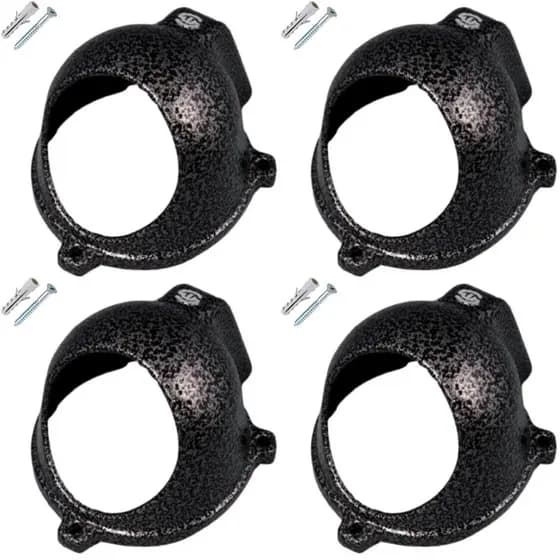 4 Protetor Cinza Para Camera Dome Com Acoplador P/ Conexão