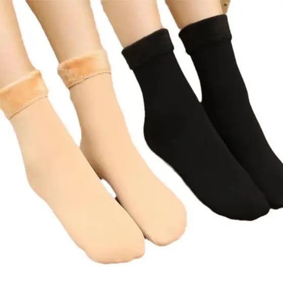 Kit 1 - 4 Pares Nova Meia Aveludada Térmica Flanelada Inverno tamanho único e unissex