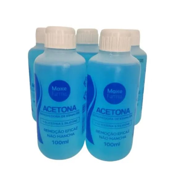 Acetona Make –kit com 6 Removedor de Esmalte Profissional