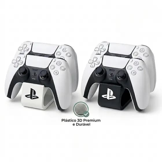 Suporte para Controle Gamer Duplo – Porta Controle PS5 PS4 Xbox Series X/S e Xbox One