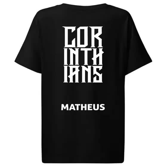 Camisa Camiseta Personalizada Time Timão Memphis Yuri Com Nome Blusa 100% Algodão Infantil - Enviar Nome Por Mensagem