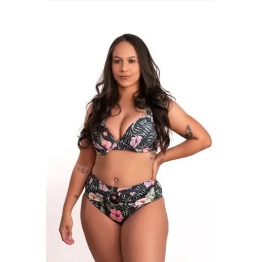 Biquini plus size calcinha modeladora
