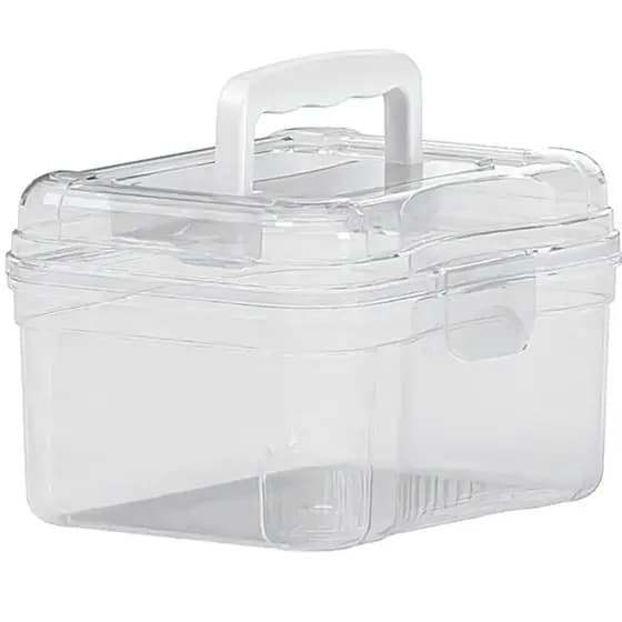FRASQUEIRA MINI 1L - NITRON Maleta Organizadora Multiuso Compacta Resistente Manicure Caixinha Transparente