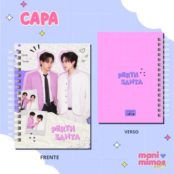 Caderno ou Diário BL | PerthSanta, WilliamEst, ZeeNunew, JimmySea.. | Caderno A5, Universitário ou Diário para anotar BL