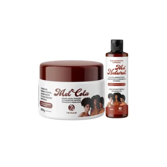 KIT ÓLEO MEL NATURAL 60ML + ME COLA 250G TRIHAIR