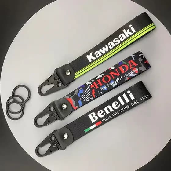 Impressão Digital Lateral Dupla De Motocicletas Key Chain Rantai Kunci Motorcycle KeyChain