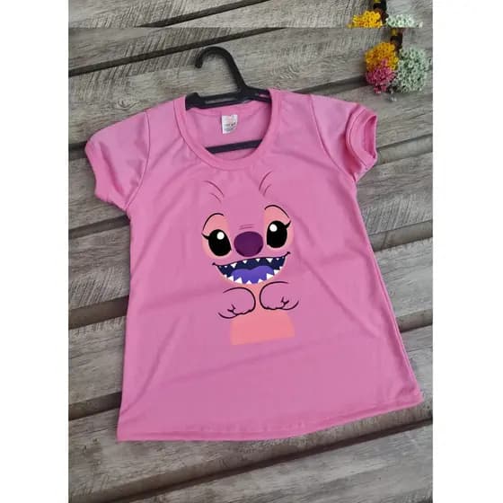 Camiseta Angel infantil blusa angel para meninas Lilo Stitch stit